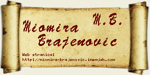Miomira Brajenović vizit kartica